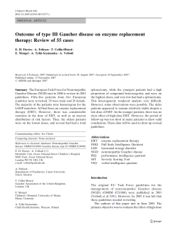 Outcome of type III Gaucher disease on enzyme