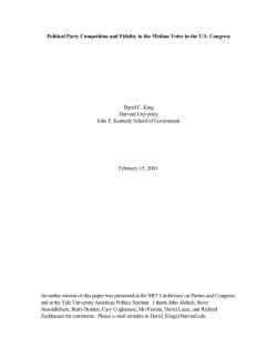 Party Competition and Fidelity to the Median Voter in