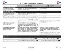 ACS EI-to-ACE AE Feature Comparison