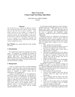 Maze Traversal Using Graph Searching Algorithms Juan Echeverry