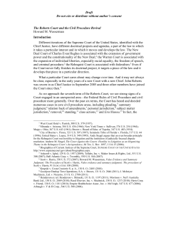 The Roberts Court and the Civil Procedure Revival