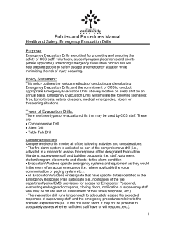 Emergency Response Evacuation Drills