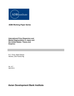 International Price Dispersion and Market Segmentation in Japan