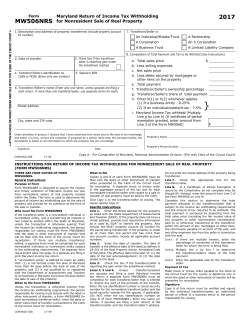 MW506NRS - Maryland Tax Forms and Instructions