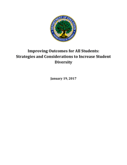 Improving Outcomes for All Students: Strategies and Considerations