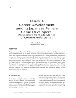 Career Development among Japanese Female Game Developers: