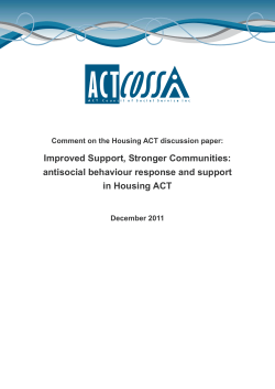 Antisocial behaviour response and support in