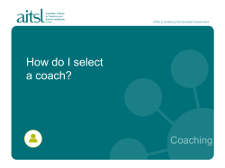 How do I select a coach?