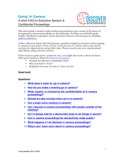 Going ʻIn Cameraʼ - University of Alberta Students` Union