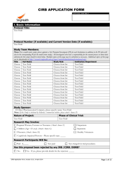 CIRB Application Form