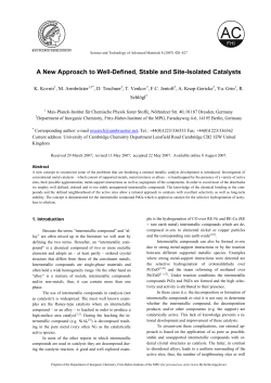 A New Approach to Well-Defined, Stable and Site