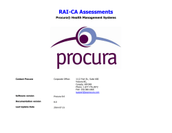 To Add a RAI-CA Assessment - Procura Client Discussion Forum