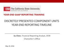 GAAP Auxiliary Organizations - Timeline