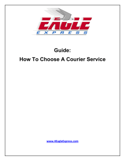 Guide: How To Choose A Courier Service