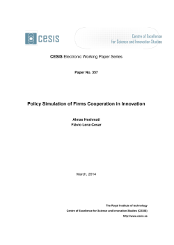 Policy Simulation of Firms Cooperation in Innovation