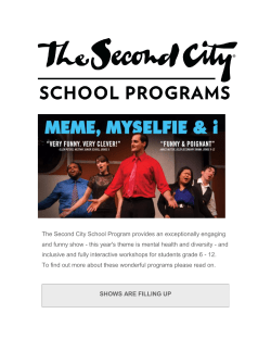 The Second City School Program provides an exceptionally