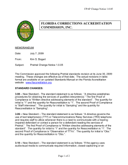 Change Notice 3.0.06 - Commission for Florida Law Enforcement