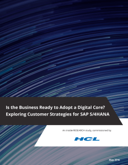 Is the Business Ready to Adopt a Digital Core