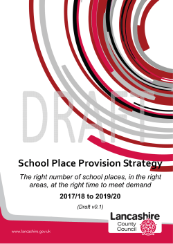 School Place Provision Strategy 201718 to 201920 Draft 16032017
