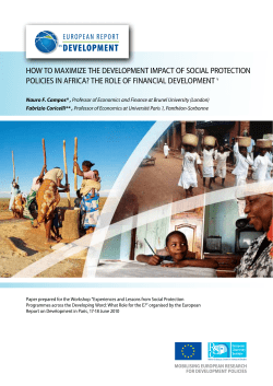 how to maximize the development impact of social protection