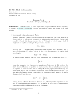 EC 720 - Math for Economists Samson Alva Department of
