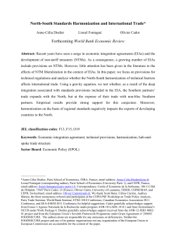 North-South Standards Harmonization and International Trade