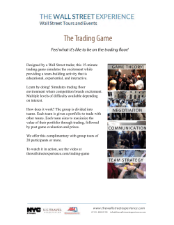 The Trading Game - The Wall Street Experience