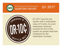 Q1 2017 - Oregon Bottle Drop