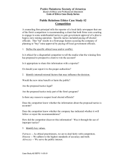 Draft Ethical Dilemma - COMPETITION