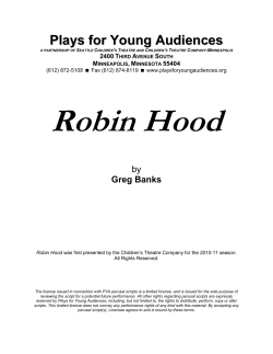 robin hood - Plays for Young Audiences