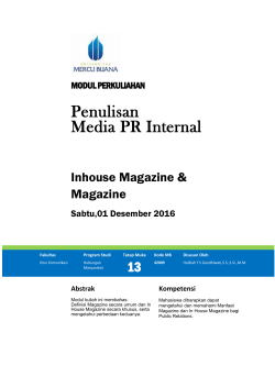 PR Writing - Universitas Mercu Buana