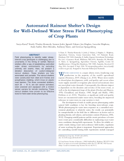 Automated Rainout Shelter`s Design for Well