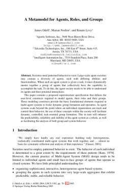 A Metamodel for Agents, Roles, and Groups