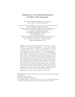 Solutions for the Stable Roommates Problem with Payments⋆