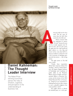 Daniel Kahneman: The Thought Leader Interview