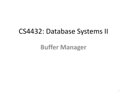 Buffer Manager
