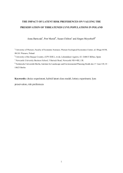 THE IMPACT OF LATENT RISK PREFERENCES ON VALUING THE