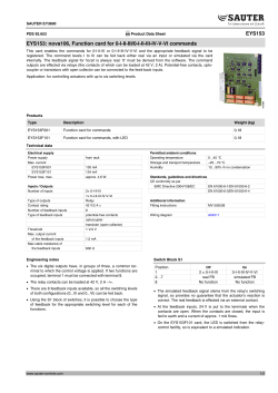 EYS153 EYS153: nova106, Function card for 0-I-II