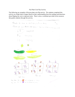 Pea Plant Coin Flip Activity The following are examples of the pea