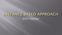Instance Based Approach