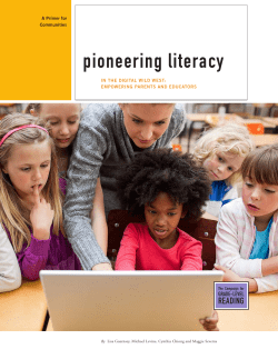 pioneering literacy - The Campaign for Grade