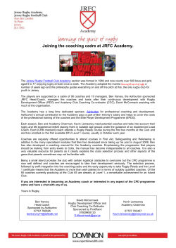Coach development at the JRFC Academy