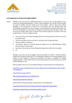 Is it important to choose the right builder?