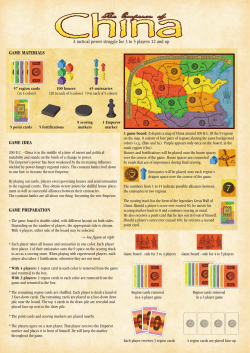 GAME MATERIALS A tactical power struggle for 3 to 5 players 12