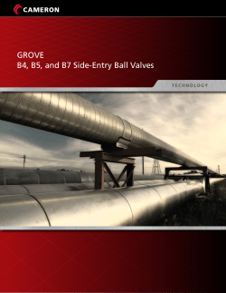 GROVE B4, B5, and B7 Side-Entry Ball Valves Brochure