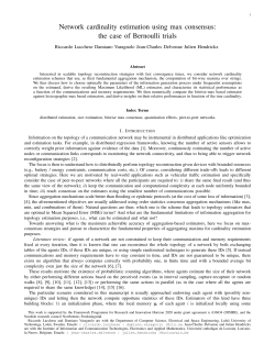 Network cardinality estimation using max consensus: the case of