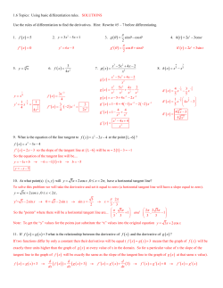 1.6 Basic Derivative rules Solutions