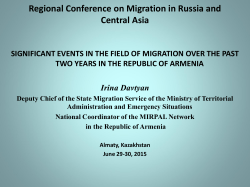 Decline in remittances sent to Armenia