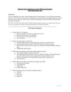 2015 COC Rules Exam