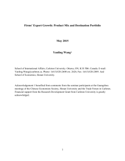 Firms` Export Growth: Product Mix and Destination Portfolio